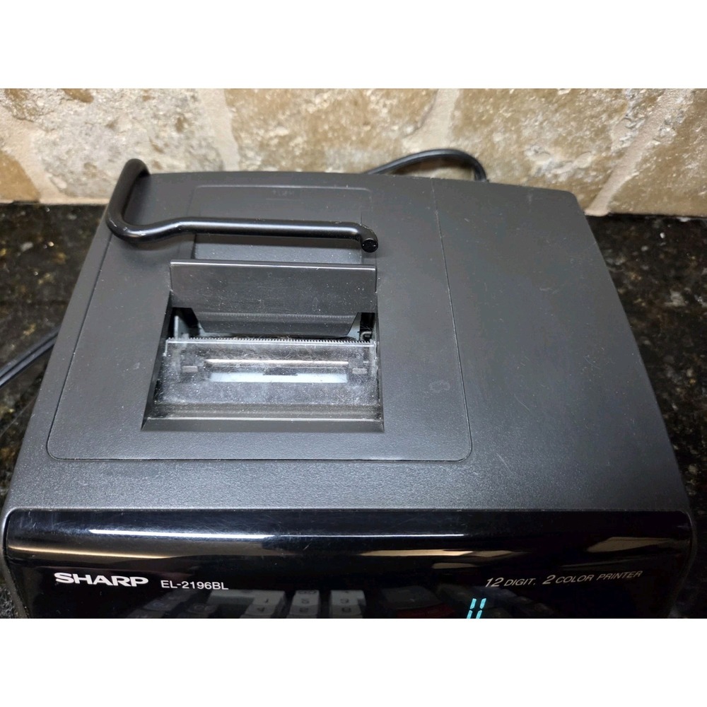 Sharp EL-2196BL Printing Calculator Desktop Adding Machine 12 Digit 2 Color - Picture 6 of 11
